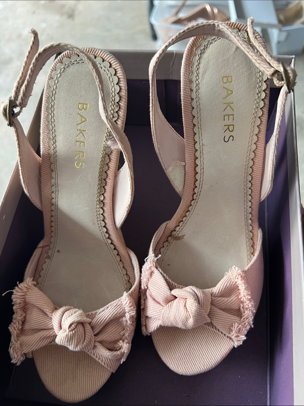 Bakers Blush Knot-Front Slingback Sandals